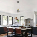 1-Pack hanging light black island lights metal pendant light