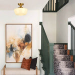 12” Light fixture milk white ceiling lighting glass, metal kitchen lights