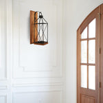 Dining room candle holders dark brown candle sconce glass, metal, wood wall candle stands