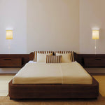 Modern wall sconces linen wall with lights Beige bedroom light
