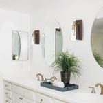 1 Light wall sconce dark wood wall lighting iron wall light fixture