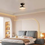 1-Light flush mount metal ceiling light fixture matte black ceiling lighting