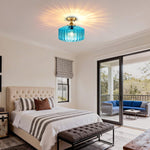 11 Inch ceiling lamp glass flush mount ceiling fixture blue light fixture