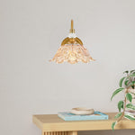 1 Light wall sconce gold bathroom light fixtures glass, metal wall lighting