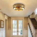 4-Light ceiling light rattan light fixture gold coffee ceiling lamp