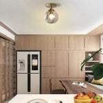 1-light light fixtures metal glass lights and fixtures gold gray ceiling lamp