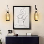 2 Pack christmas decor black holder candle metal wall sconces