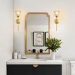 2 Pack light fixture gold battery operated wall sconce metal wall light