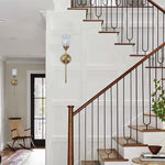 2-Pack bedroom lights gold sconce light glass, metal fixtures light