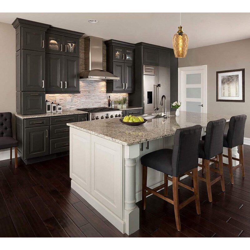 2 Pack light fixture gold and amber hanging lights glass, metal pendant lights