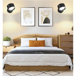 2 Pcs LED wall lights black sconce lights plastic, metal mounted lights