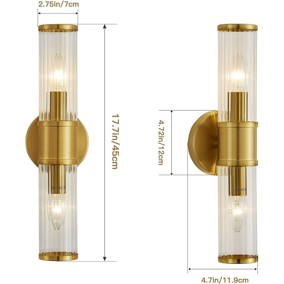 2 light gold wall sconce bathroom wall sconce vanity wall light fixture with glass shade