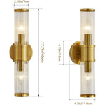 2 light gold wall sconce bathroom wall sconce vanity wall light fixture with glass shade