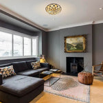 2-lights flush mount light Jewel dining light glass ceiling lights