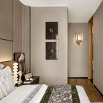 2 pack plug in wall light fixture LED crystal wall lighting bathroom indoor wall lamp