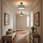 1 Pack led light metal ceiling light black flush mount ceiling fixture