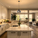 Adjustable ceiling pendant metal hanging light fixture black dome shade light