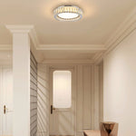 15 Inch lighting fixtures crystal metal flush mount light chrome ceiling light