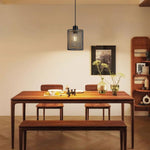 Cage ceiling fixture iron hanging lamp black and gold pendant light