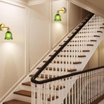 E26 Socket light bulb tulip green wall sconce glass wall lights