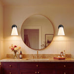 2 pack sconce lamp metal glass bulb wall lights matte black wall sconce