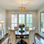 18” Bulb light black, rattan kitchen lighting  metal, rattan paper pendant light