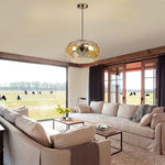 3-Light hanging lights gold kitchen island lights glass meta pendant lighting
