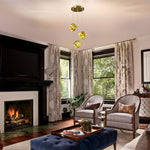 3 Light pendant lights gold island lights glass, metal drop lights