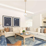 3-Light porch lights gold pendant lighting Iron and crystal dining room lights