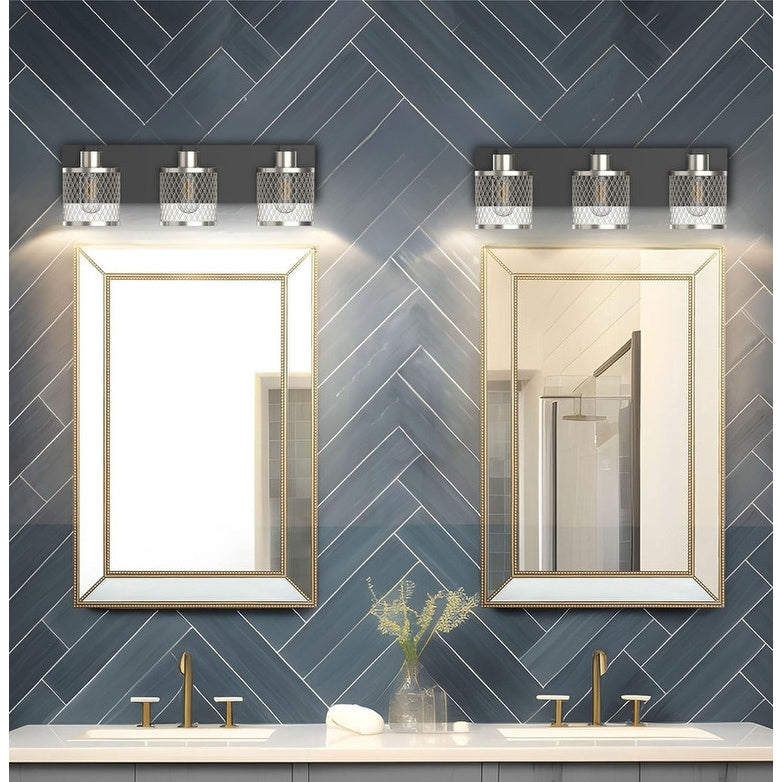 3 Lights brushed nickel black, light fixture bathroom lights metal vanity lights