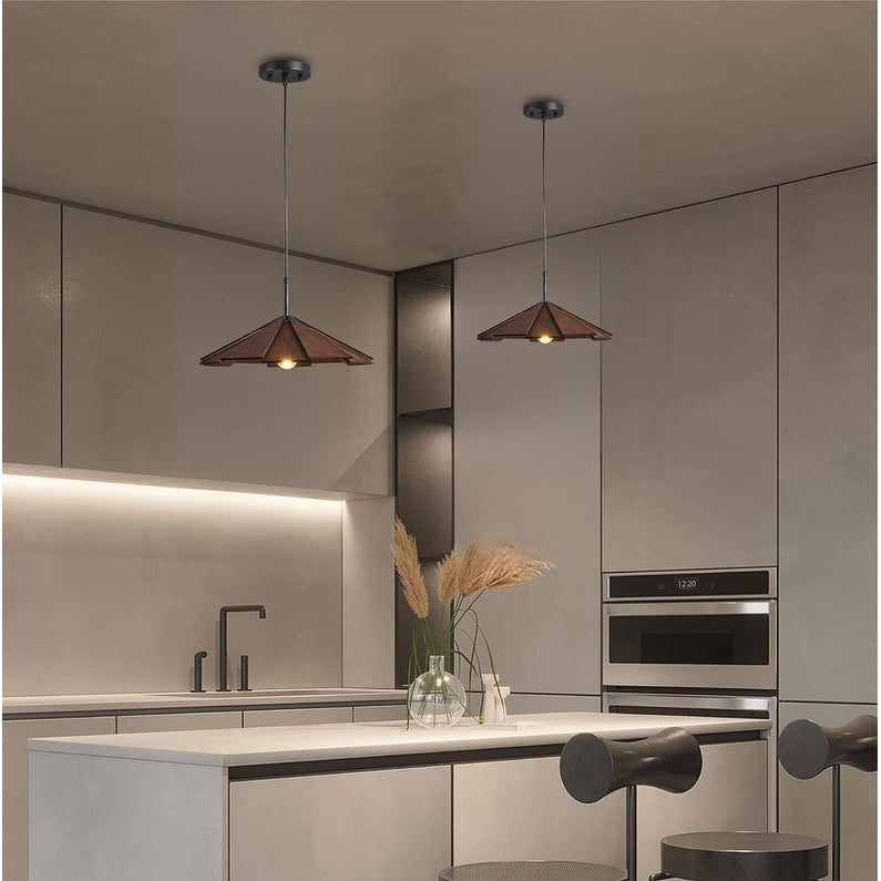 3-Pack kitchen light black pendant light wood dining lights