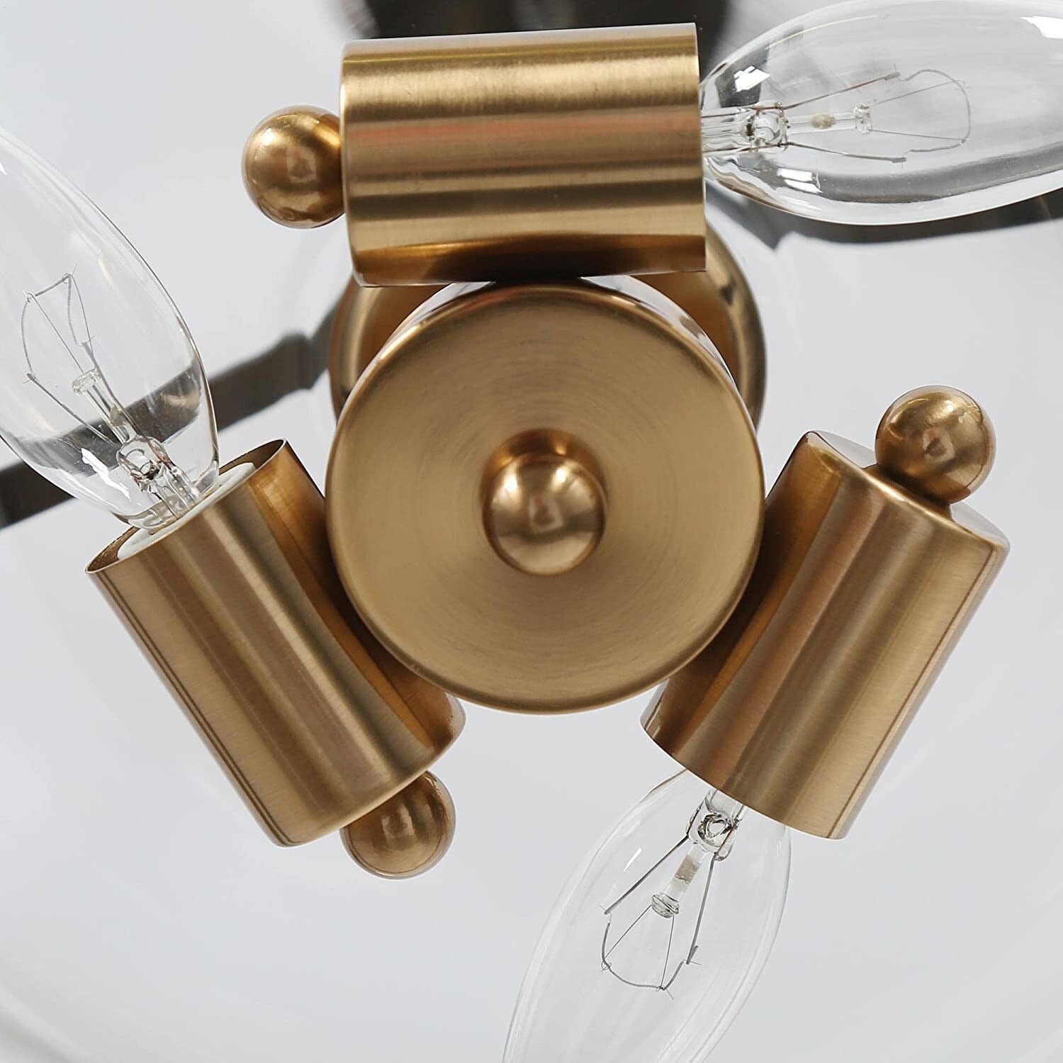 3 light black gold chandelier bell glass hanging light kitchen island pendant lamp