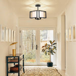 3-light ceiling lights farbic metal light fixture light black white flush mount light