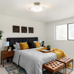 3-light flush mount lamp glass antique ceiling light alloy steel lightweight ceiling lights