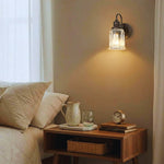 1-Light indoor wall fixtures glass metal bathroom vanity light bronze sconce wall lighting