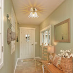 2 Pack small kitchen fixtures glass metal ceiling light gold wall sconces