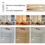 39 inch LED linear pendant light wood chandelier kitchen island pendant lamp