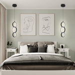 18W bulb light black kitchen island lamp aluminum  pendant light