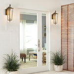 16.7 in entryway light glass iron porch sconce light gold wall light