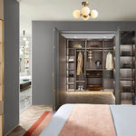 4-Light light fixture antique brass flush mount light glass, metal ceiling light