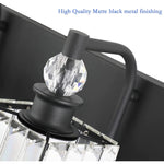 4 light crystal vanity wall light black industrial wall lamp vanity wall light