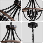 4 light farmhouse chandelier industrial rust ceiling light pendant vintage pendant chandelier