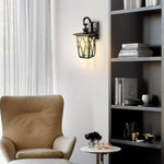 18in wall light glass aluminum wall lantern black exterior wall sconce