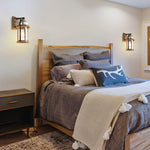 1 Pack lamp fixtures glass wall sconce wood brown lighting fixtures