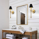 Industrial wall light metal vanity light gold black bedroom light