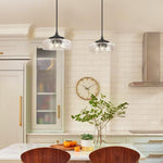 3-light farmhouse pendant metal adjustable black kitchen island light