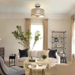 3-Light ceiling lamp metal acrylic flush mount ceiling light silver light fixture light