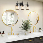 3 light vanity light metal light bulb black Crystal light