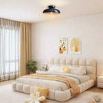 12-Inch Industrial ceiling light fixture metal mount flush light blue flush mount ceiling light
