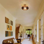1 light flush mount light glass metal vanity light smoked glass shade ceiling light